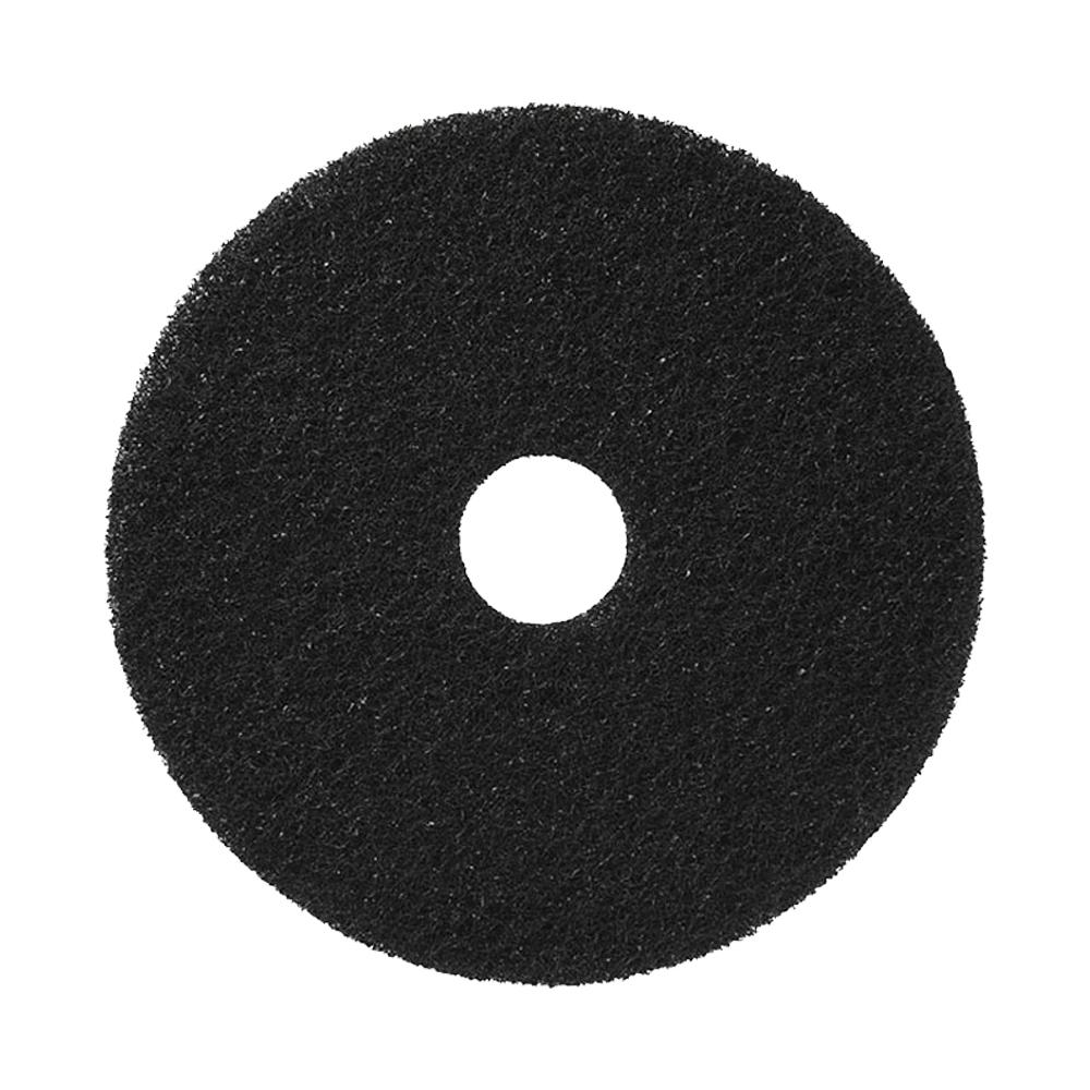 Black Floor Scrubber Pad 17'' Thickline (Machine Use)